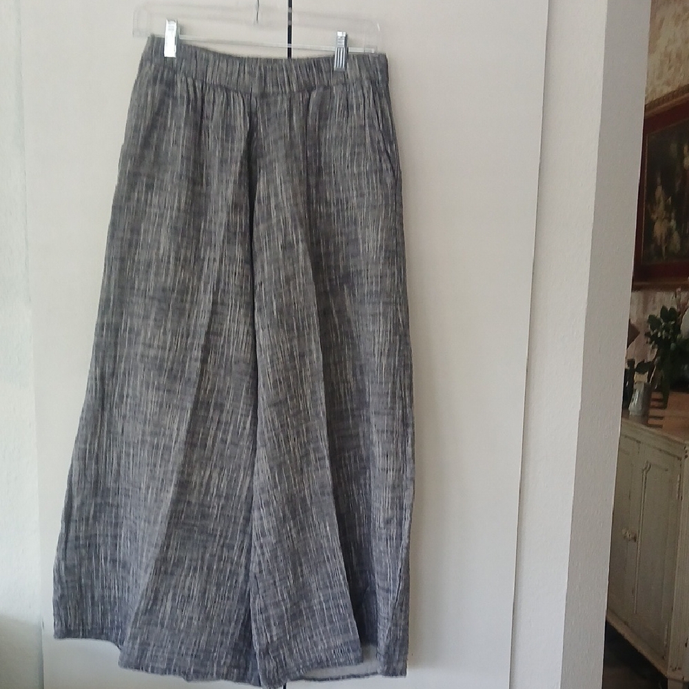 Astars Blue and White A-Line Wideleg Pants